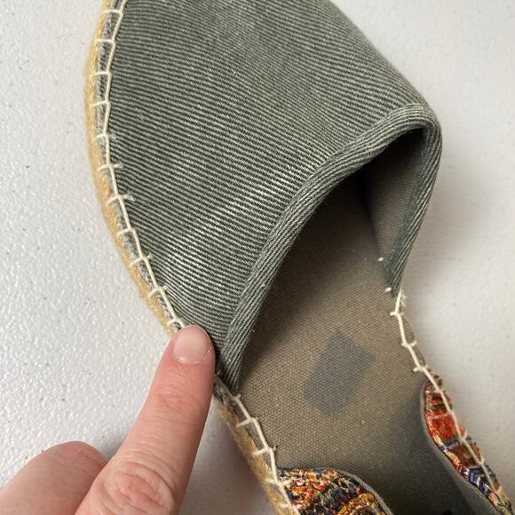 Muk Luks Size 8 Karina Slip On Espadrille Flats Boho Canvas Shoes Spring Summer - Picture 11 of 13